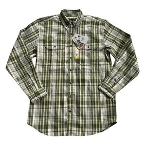 Carhartt Flame Resistant FR RF Plaid LS Shirt Men’s Size Large TALL NWT